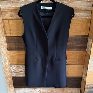Zara sleeveless long vest/coat